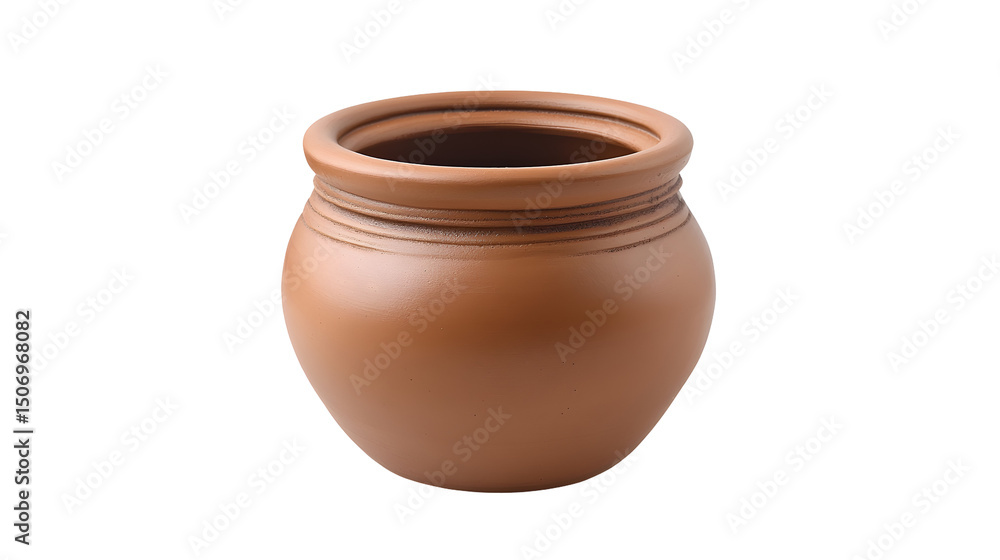 Traditional clay pot isolated on a white background Traditional clay pot isolated on a white background