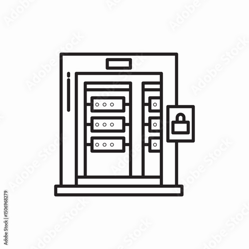 Vending machine snack drink icon vector sign