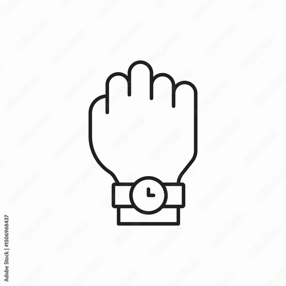 Hand watch icon vector sign Hand watch icon vector sign