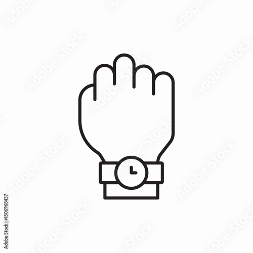 Hand watch icon vector sign