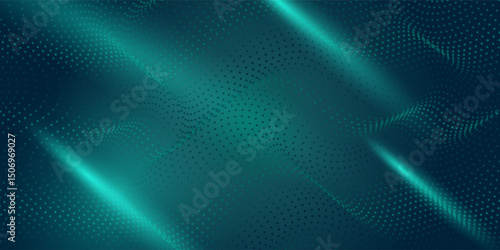 Digital technology speed connect blue green background, cyber nano information, abstract communication, innovation future tech data, internet network connection, Ai big data, line dot illustration