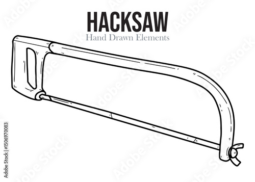 vector illustration of an hacksaw