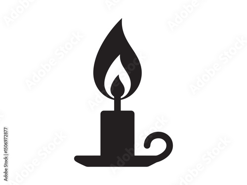 Candle Flame Vector Images flat vector icon for apps and websites
