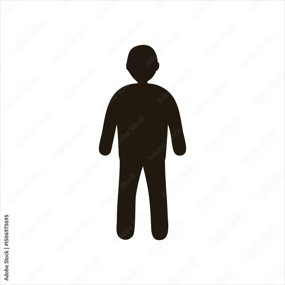 man icon silhouette vector design. man icon silhouette vector design.