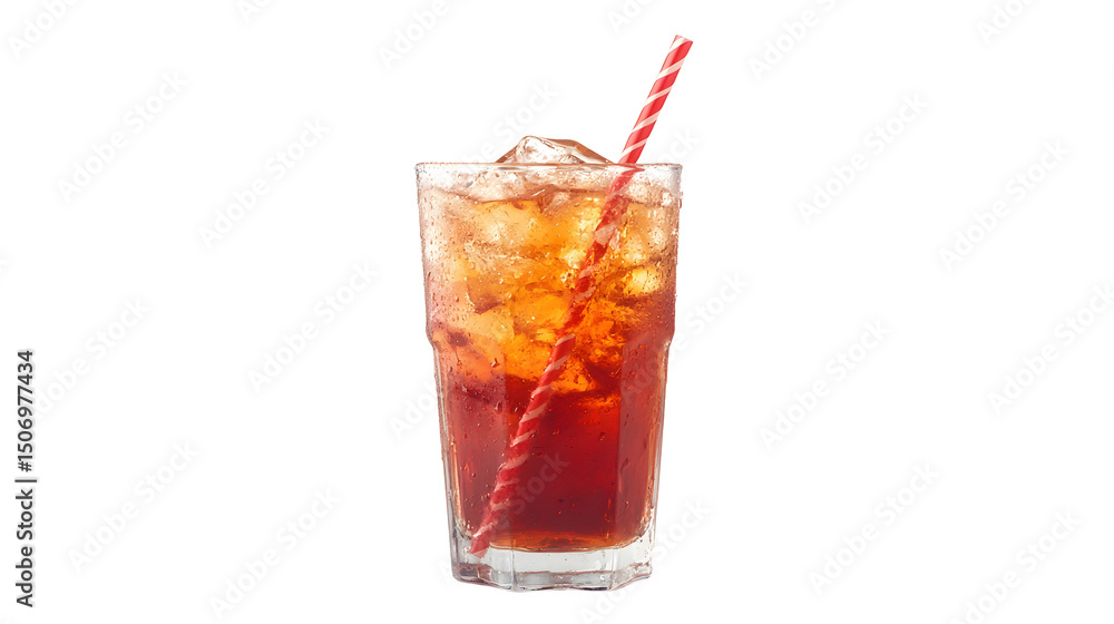 custom made wallpaper toronto digitalRefreshing iced tea with ice cubes in a glass isolated on a white background