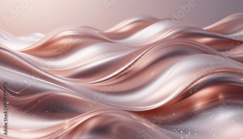 Dark chocolate brown abstract background with a soft, flowing silk wave texture and subtle light swirls