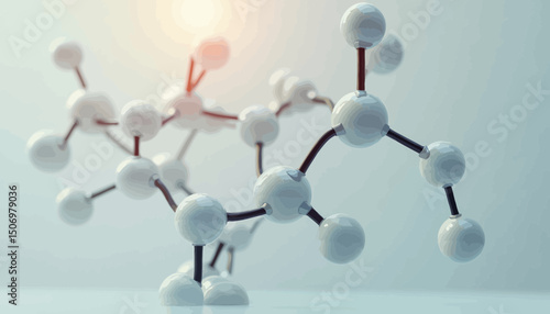 3D Render of a Complex Molecular Structure