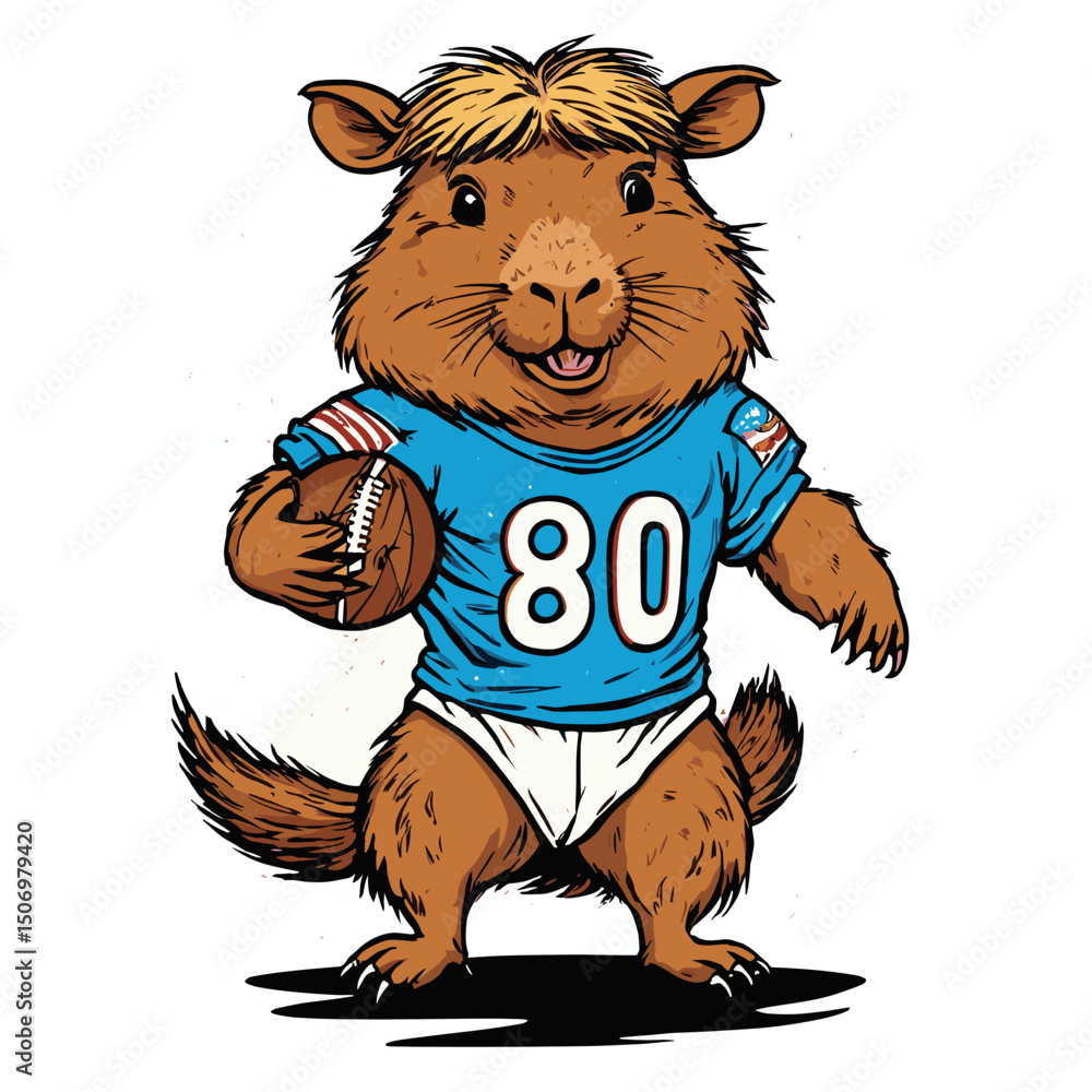 Obraz premium capybara cute art vector