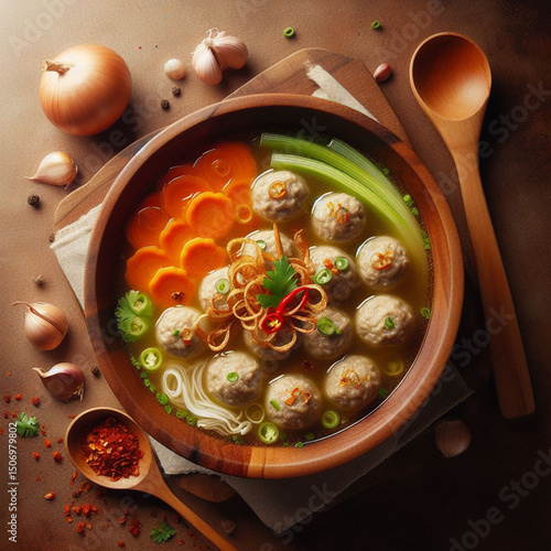 soup with meatballs
