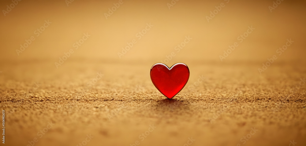 Fototapeta premium red heart on the ground