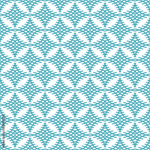 Blue Diamond Zigzag Pattern
