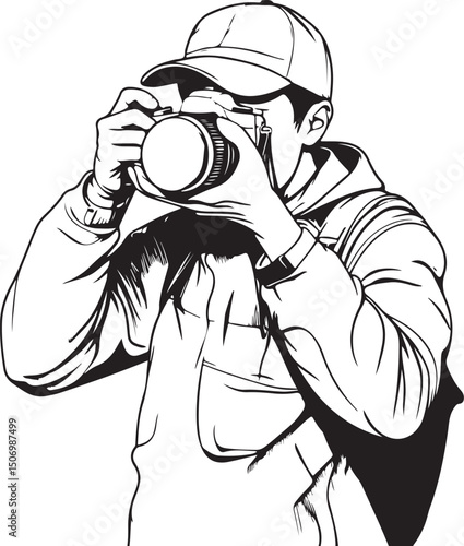 photographer with camera