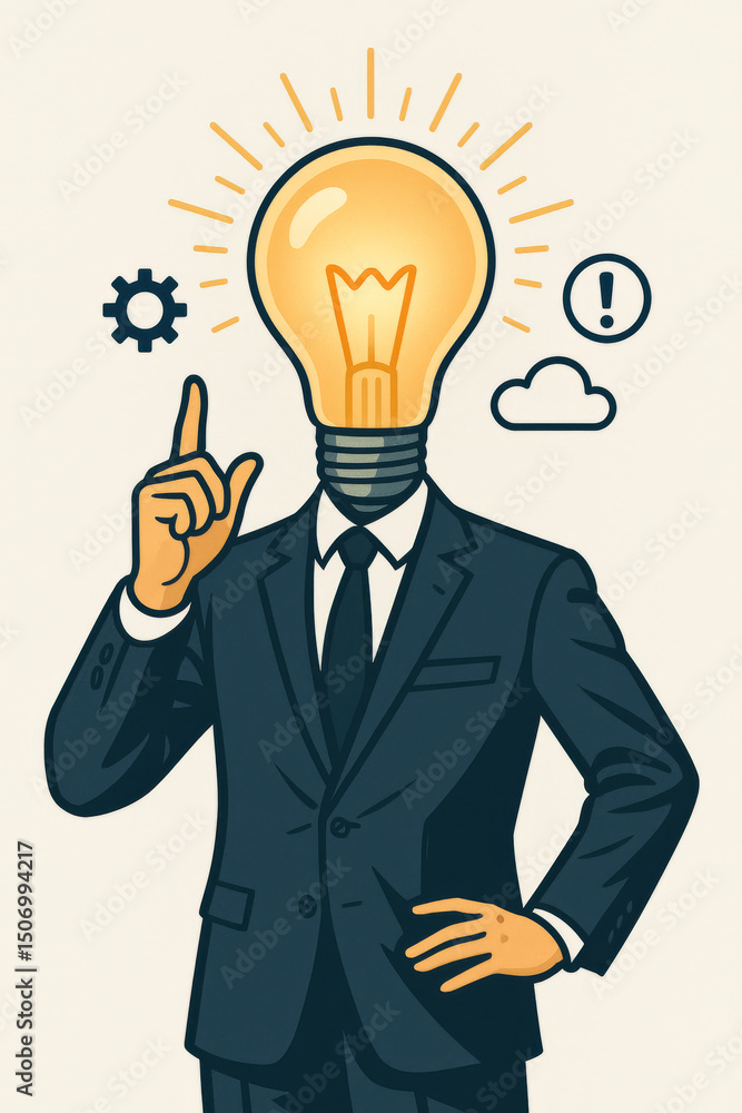 Creative business innovation concept light bulb head businessman pointing finger eureka moment bright idea visionary leadership strategy solution inspiration corporate success Creative business innovation concept light bulb head businessman pointing finger eureka moment bright idea visionary leadership strategy solution inspiration corporate success