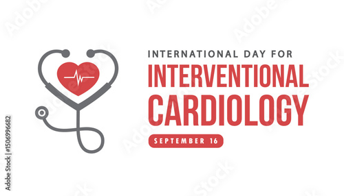 international day for interventional cardiology vector concept design