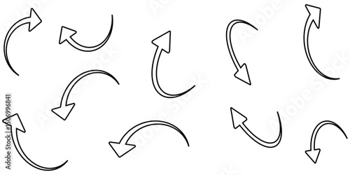 curve arrows icon. Vector curved arrow icon. eps 10.