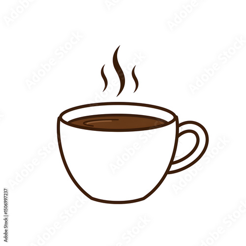 Steaming Coffee Cup Illustration