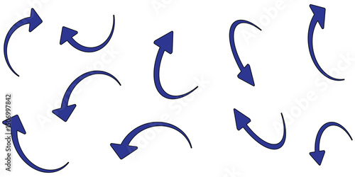 curve arrows icon. Vector curved arrow icon. eps 10.