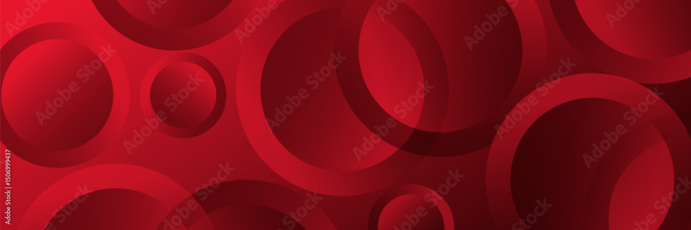 Obraz premium Abstract red background with circles. Applicable for gift card, Poster on wall poster template, EPS 10
