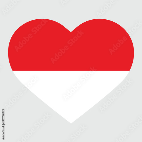 Free Download Indonesia Flag Heart. Indonesia flag in the shape of a big heart.	 - GFXLoad