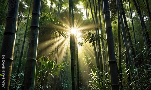 bamboo forest in the morning