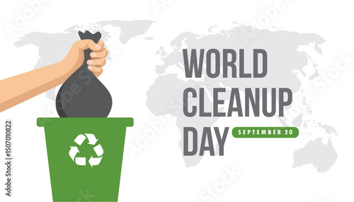 world cleanup day vector concept design