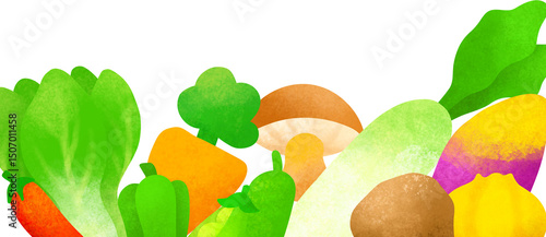 Pastel vegetable illustration