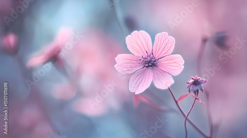 Beautiful blooming cherry blossoms with blur lens 