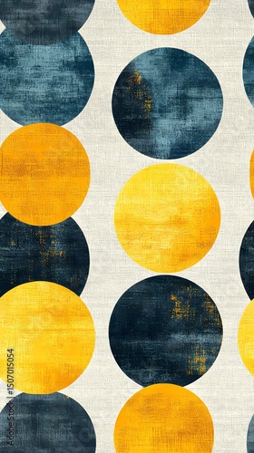 Graphic design with blue and yellow contrast on soft grey, great for pattern design, branding visuals, and editorial layout.