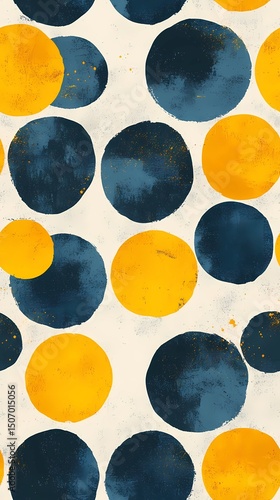 Graphic design with blue and yellow contrast on soft grey, great for pattern design, branding visuals, and editorial layout.