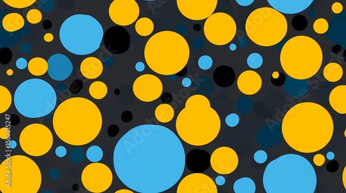 Graphic design with blue and yellow contrast on soft grey, great for pattern design, branding visuals, and editorial layout.