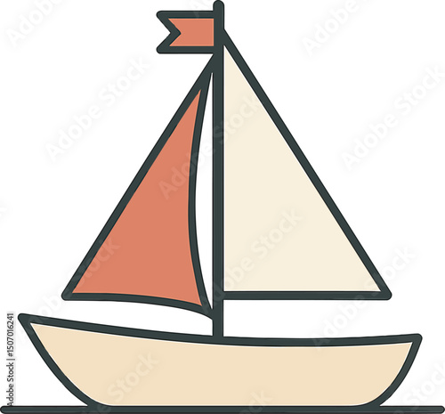 Sailboat vector illustration