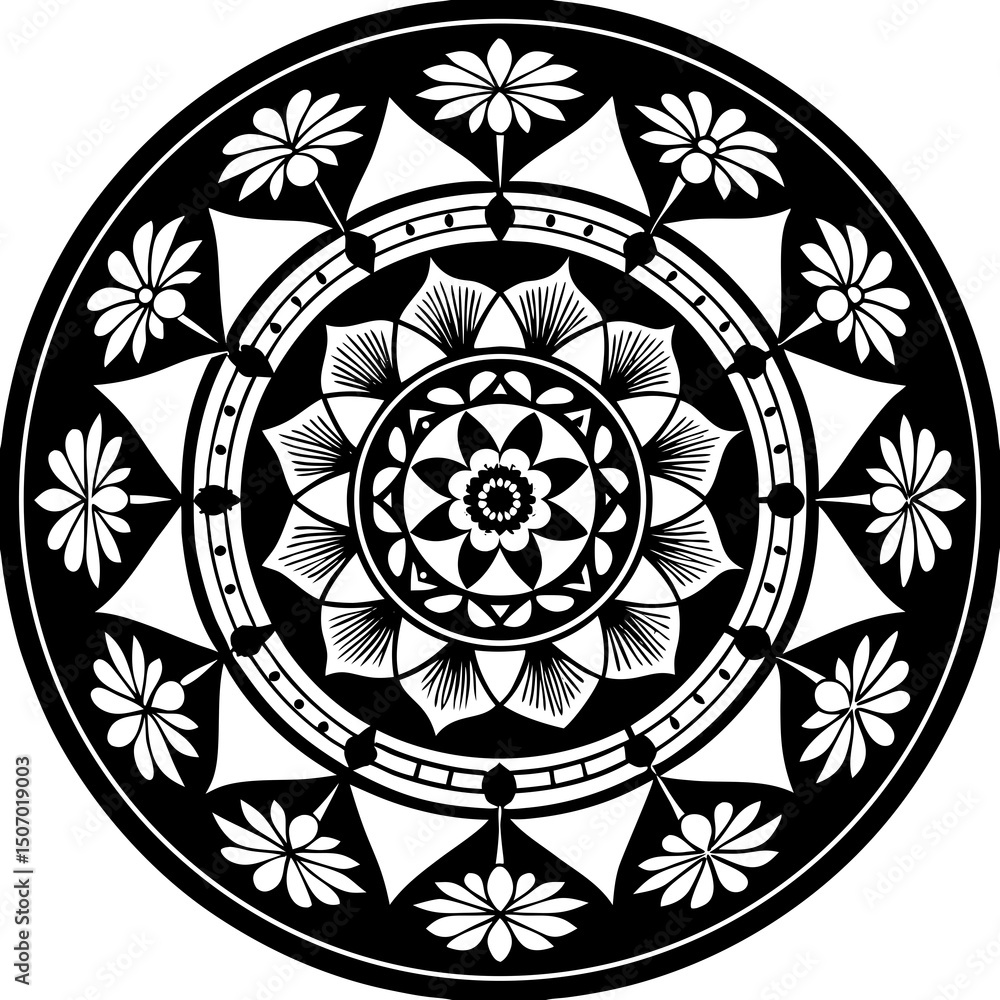 abstract floral ornament mandala design vector abstract floral ornament mandala design vector