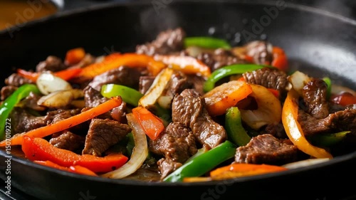 stir fried vegetables and meat beef
