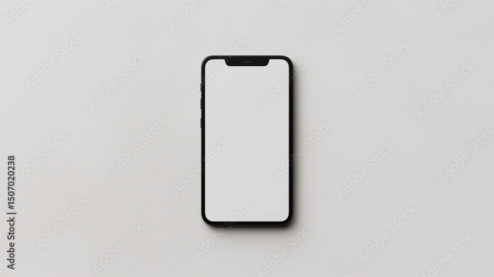 Phone Mockup with Blank Screen on White Background. Minimal Smartphone Template for App or UI Design. Mobile Phone Display Mockup with Empty Screen Phone Mockup with Blank Screen on White Background. Minimal Smartphone Template for App or UI Design. Mobile Phone Display Mockup with Empty Screen