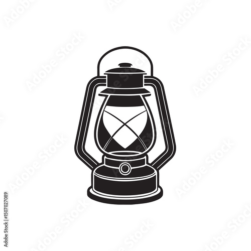 old oil lamp, vintage oil lamp, Vintage Kerosene Lantern Vector Illustration
