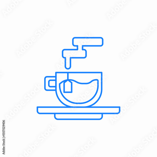 minimalist coffee cup icon sign vector