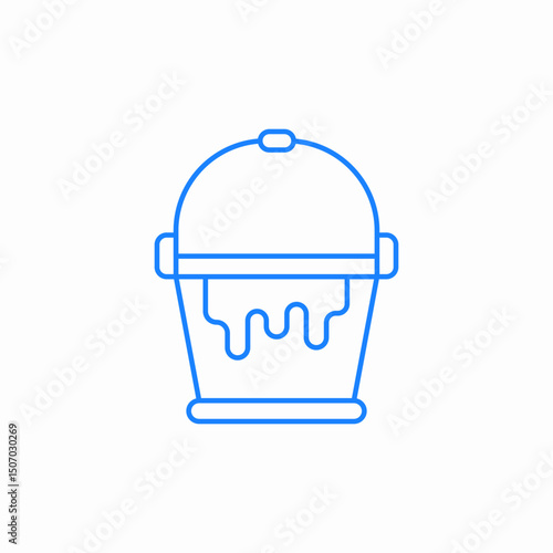 paint bucket icon sign vector