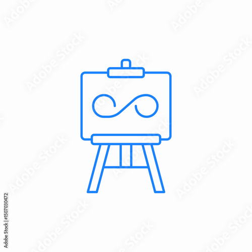 painting easel art icon sign vector