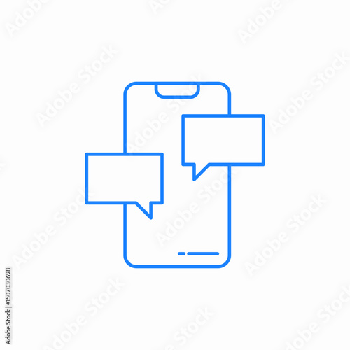phone chat bubbles message icon sign vector