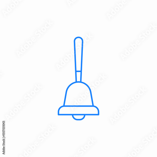 plunger coloring bell icon sign vector