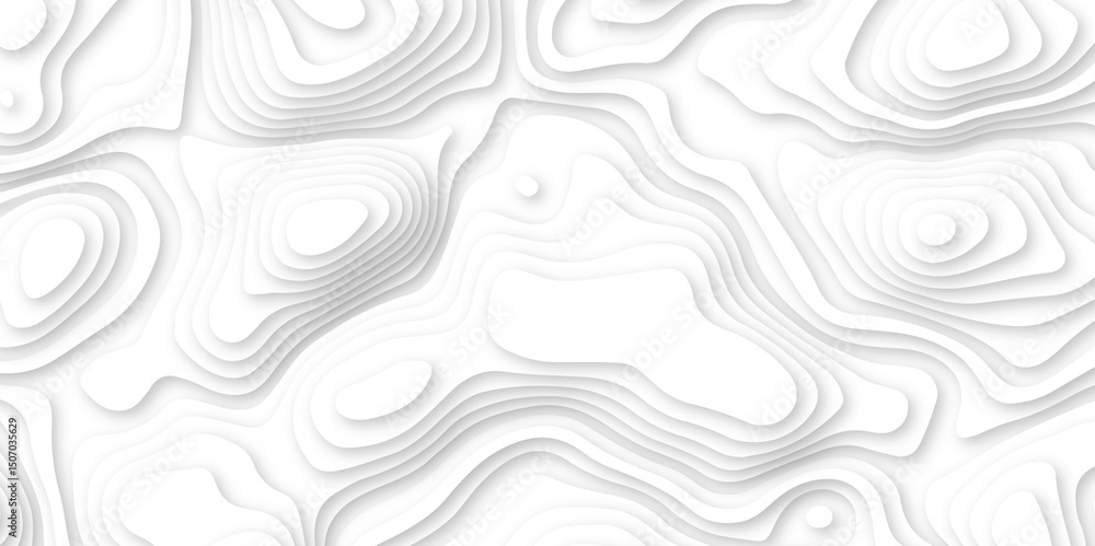 Abstract wavy line 3d paper cut white background. white and gray luxury grid topography map and satin smooth wallpaper matt paper light texture. White waves decorative papercut design. Abstract wavy line 3d paper cut white background. white and gray luxury grid topography map and satin smooth wallpaper matt paper light texture. White waves decorative papercut design.