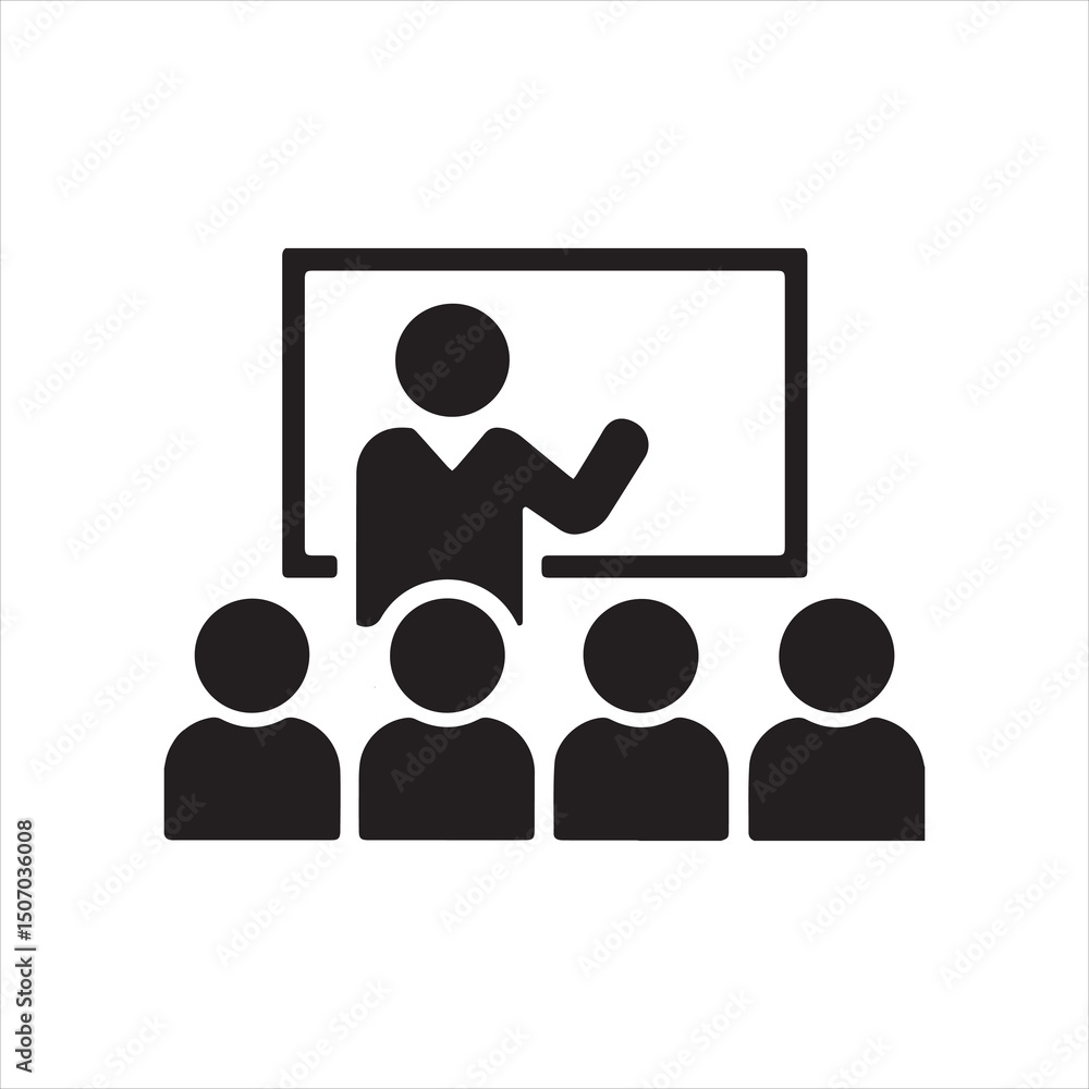 Silhouette of a teacher and student sitting at a desk, outline vector silhouette Silhouette of a teacher and student sitting at a desk, outline vector silhouette
