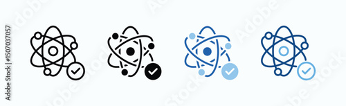 Science Icon Sheet Multiple Style Collection Isolated Vector