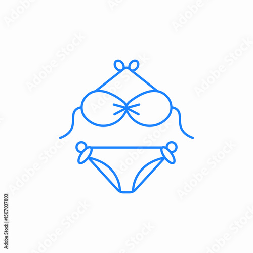 bikini swimsuit icon sign vector