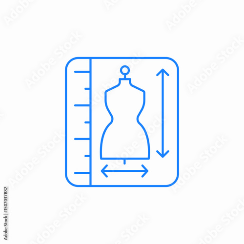 body measurement tool icon sign vector