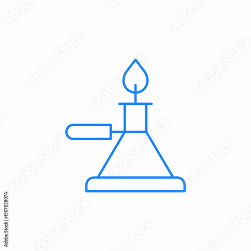 bunsen burner flame icon sign vector