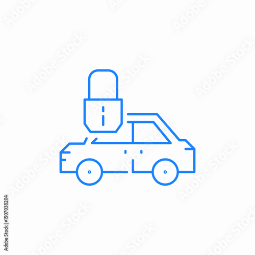 car locked security icon sign vector