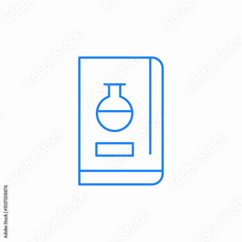 chemistry flask book icon sign vector