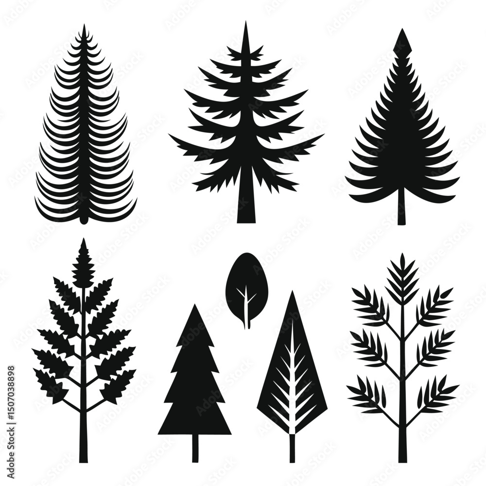 Fototapeta premium Black White Minimalist Series Vector Collection