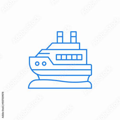 cruise ship sailing icon sign vector